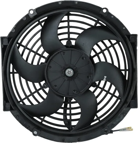 Miniatura 7 de BLACKHORSE-RACING Ventilador eléctrico de refrigeración del radiador de 10 pulgadas con relé de termostato y kits de montaje (2 piezas)
