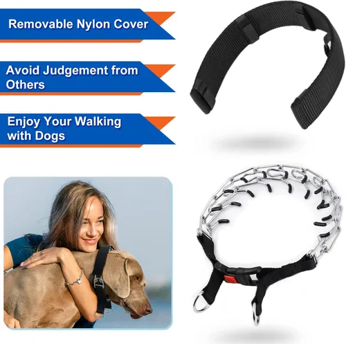 Miniatura 3 de Supet Collar de entrenamiento para perros pequeños, medianos y grandes, con hebilla de liberación rápida, ajustable, sin tirones, con cubierta
