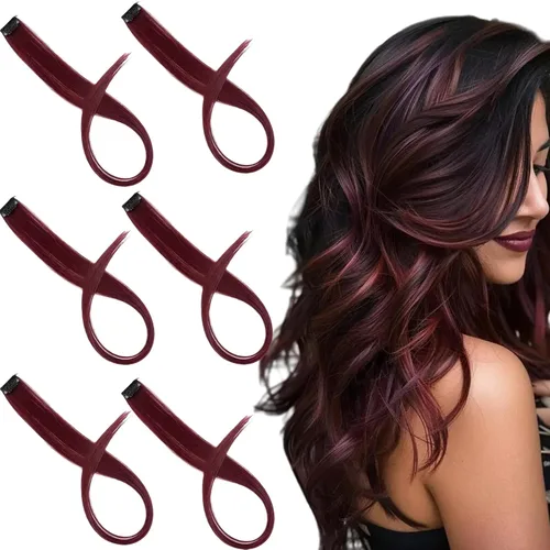 Miniatura 9 de Extensiones de cabello humano con clip, de 18 pulgadas, rubio decolorado, 100% real, extensiones de cabello con clip para mujer, 6 piezas de cabello