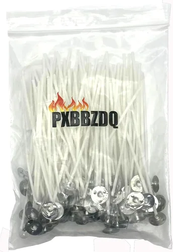 PXBBZDQ Mecha de vela de 10 pulgadas de largo, 100 mechas de vela preenceradas para hacer velas, mechas gruesas Lx