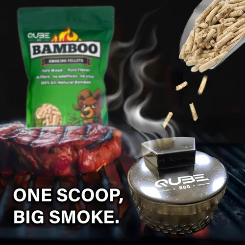 Miniatura 4 de Pellets de bambú para ahumar Humo limpio y suave de bambú asiático sostenible Funciona en todos los ahumadores y parrillas Bolsa de 2 libras