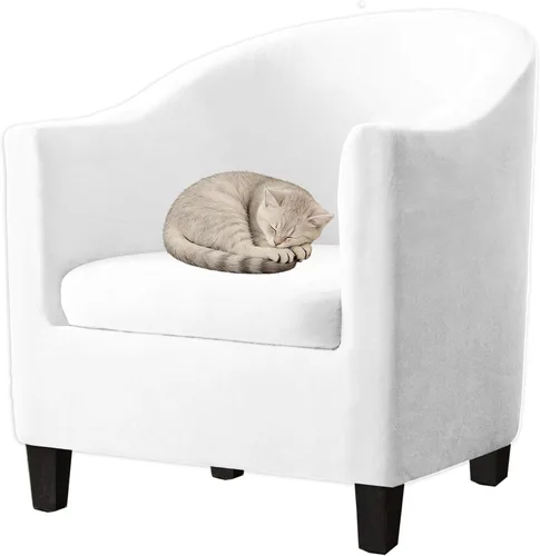Miniatura 12 de Fundas de terciopelo para sillones, fundas de elastano para sillones, fundas elásticas para sillas de bañera, fundas protectoras para muebles, funda