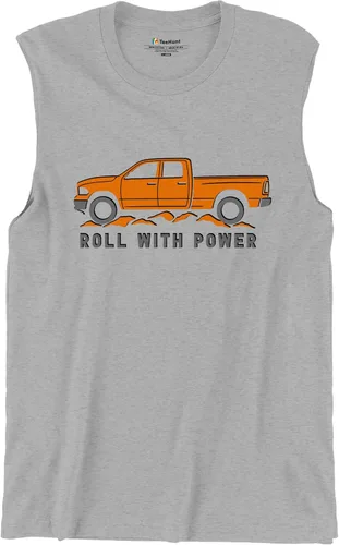Miniatura 154 de Tee Hunt Camisetas gráficas y camisetas sin mangas para hombre Roll with Power Pickup Truck