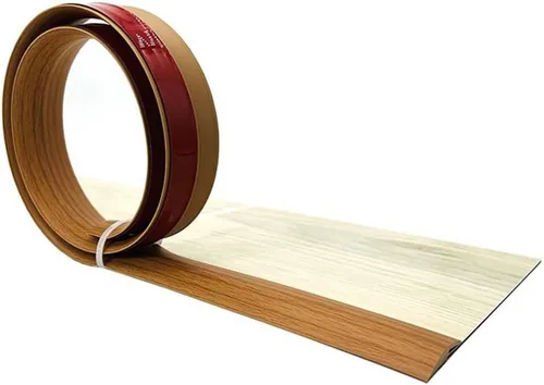 KADEUX Tira de PVC para alfombras y bordes de piso, tira autoadhesiva de transición de umbral de tira divisora de piso, altura < 0.197 in (color:
