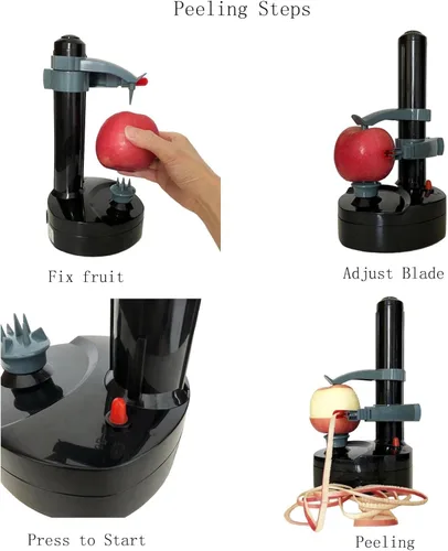 Miniatura 3 de Pelador Eléctrico de Patatas para Cocina, Peladore de Verduras para Calabacín y Zanahoria, Peladore Automático de Patatas, Peladore Eléctrico