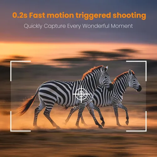 Miniatura 2 de ArzzuNiu Mini cámara de rastro de visión nocturna 32MP 1080P cámara de juego con visión nocturna activada por movimiento impermeable para monitoreo