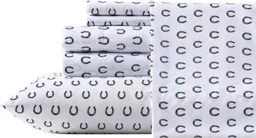Wrangler - Juego de sábanas tamaño King, ropa de cama ultrasuave y resistente a las arrugas para comodidad durante todo el año, bolsillos profundos,