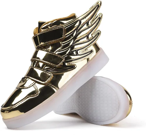 MAQLPC Zapatos deportivos de baile con luz LED para niños y niñas, con carga USB, para Halloween, fiesta de Navidad