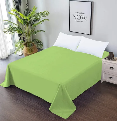 Miniatura 8 de Soft Aqua - Sábana encimera de tamaño individual 100% algodón satinado, 600 hilos, calidad de cama, sábana encimera, fresca y lisa, solo una sábana
