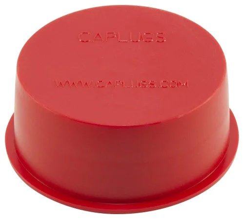 Caplugs Serie de TV TV-1 - Tapa y enchufe de vinilo cónico flexible, paquete de 1000, plástico PVC rojo, tapa de diámetro exterior de 0.180 pulgadas