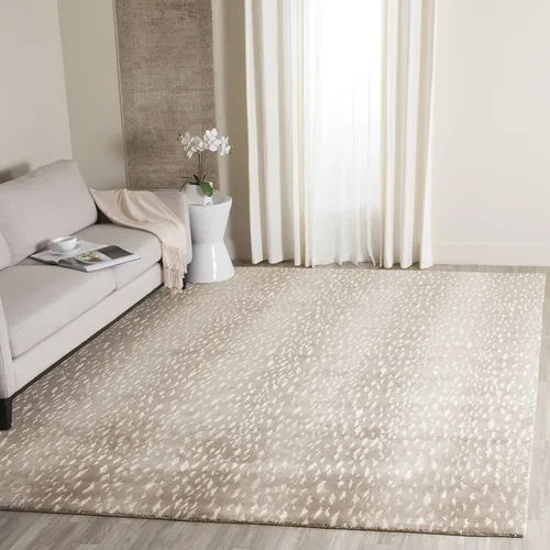 SAFAVIEH Alfombra de área de 8 x 10 pulgadas, colección tibetana, grande, gris, lana anudada a mano, ideal para sala de estar, dormitorio, oficina,
