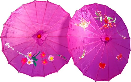 Miniatura 5 de TJ Global Pack de 2 sombrillas japonesas chinas tamaño 22.0 in para bodas, fotografías, disfraces, cosplay, decoración y otros eventos, 2 paraguas
