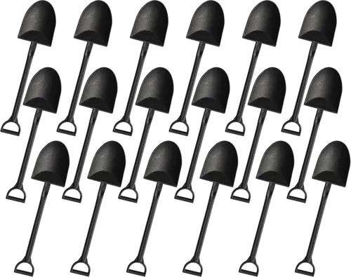 Miniatura 8 de OaaXbbECco Cucharas de postre plásticas desechables lindas de la novedad de la forma de la pala (50)