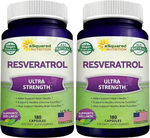 Miniatura 10 de 100% Resveratrol Natural - 1000mg Por Porción Fuerza Máxima (180 Cápsulas) Suplemento Antioxidante, Píldoras de Trans-Resveratrol para la Salud