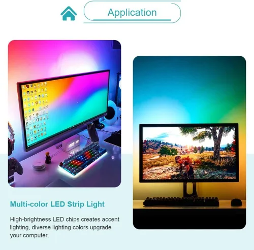 Miniatura 8 de Retroiluminación LED para TV, tira de luces LED para TV, tira de luz inteligente, tira de luz de sincronización de monitor de computadora