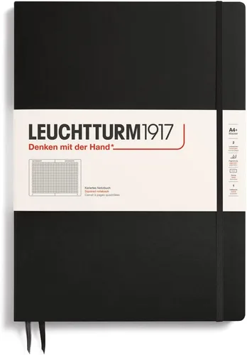 Miniatura 24 de LEUCHTTURM1917 - Cuaderno de tapa dura Master Slim A4+ - 123 páginas numeradas para escritura y diario (salvia, a rayas)