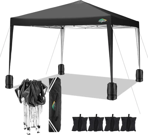 Miniatura 20 de COBIZI - Toldo desplegable de 10 x 20 pies con 6 paredes, impermeable y con protección UPF 50+, ideal para bodas, fiestas, eventos al aire libre