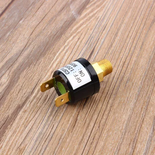 Miniatura 6 de Interruptor de control de presión para compresor de aire, 90-120 PSI, rosca 1/8-27NPT, CA 110-220V DC 6-36V, válvula de servicio pesado
