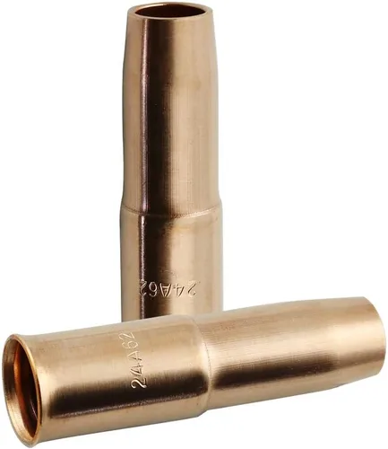 Miniatura 5 de WeldingCity Paquete de 2 boquillas de gas 24A-37-SS (tope corto) 3/8" para pistola de soldadura MIG Tweco Professional #3/#4 y Lincoln 300-450