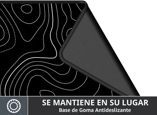 Miniatura 2 de Rinaze Alfombrilla de ratón extra grande para juegos con topografía negra, alfombrilla de ratón XXL, alfombrilla de ratón grande para escritorio