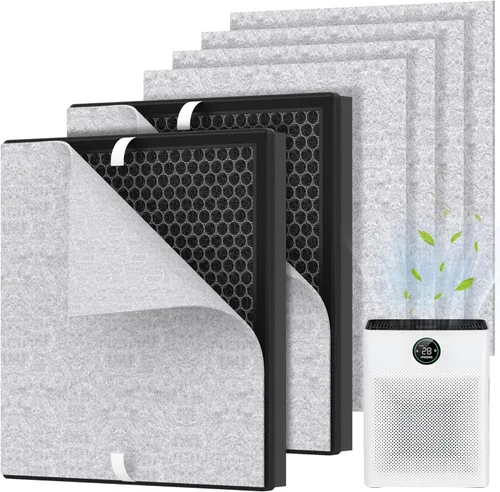 2 paquetes de filtros de repuesto PR1 para purificador de aire Mooka PR1, filtro premium para habitación grande del hogar de hasta 2200 pies