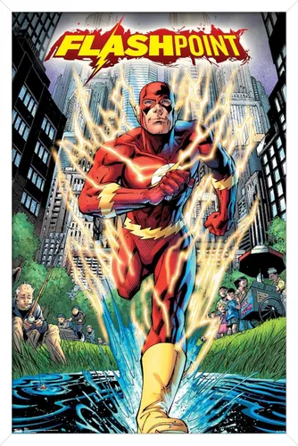 Miniatura 14 de Trends International DC Comics-The Flash-Flashpoint - Póster de pared, 14.725 x 22.375 pulgadas, versión enmarcada de madera de granero