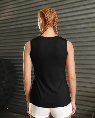 Miniatura 4 de ZIWOCH Camisetas sin mangas para mujer, cuello redondo, color sólido, casual, ajuste holgado