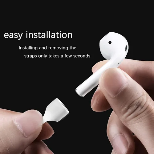 Miniatura 2 de BUISAMG AirPods Magnetic Anti-lost Shoulder Strap, Soft Silicone Sport Lanyard, Neck Cord Cord for Headphones, 4-Pack Azul Blanco Rosa Verde