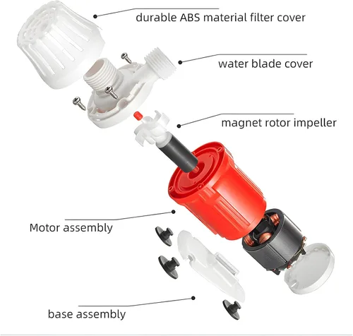 Miniatura 3 de Bomba de agua para acuario de 24 V CC 25 W, bomba de retorno ultra silenciosa, bomba sumergible, bomba de agua hidropónica solar sin escobillas