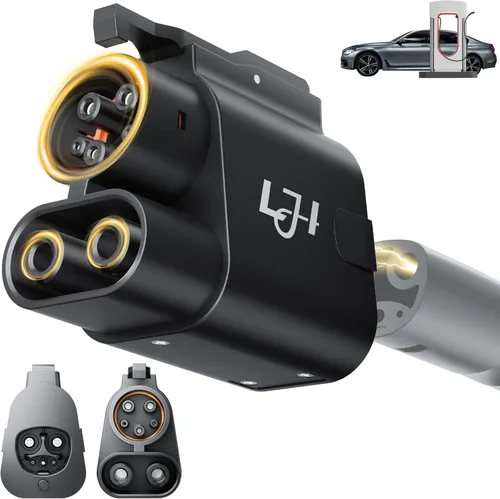 Miniatura 11 de Adaptador Tesla a J1772, convertidor NACS a J1772 de 48A 250V, compatible con conectores de alta potencia Tesla, cargadores de destino y conectores