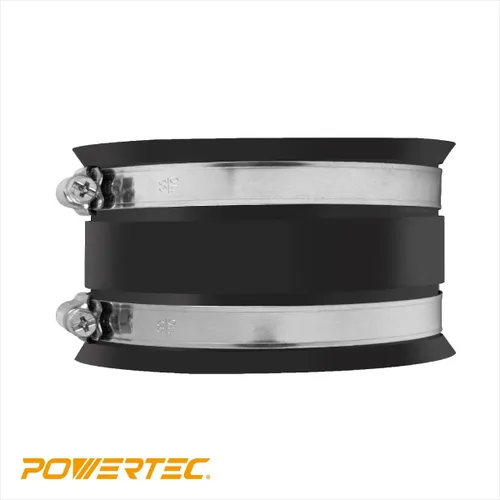 Miniatura 2 de POWERTEC 70149-P4 - Manguito flexible de control de polvo de 4 pulgadas con abrazaderas de manguera de acero, conector de manguera, acoplador