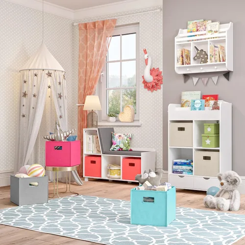 Miniatura 3 de RiverRidge Cajones de almacenamiento plegables con asas Organizador de almacenamiento Aqua Cube para armario, dormitorio y sala de juegos - Juego