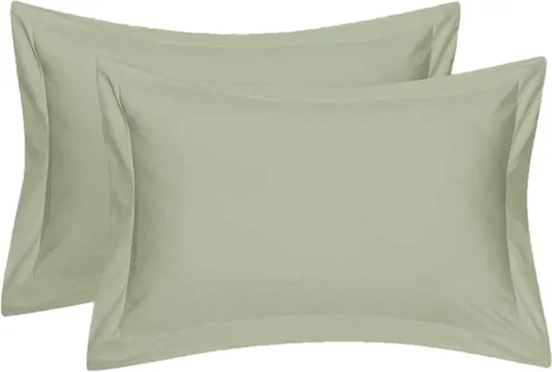 Miniatura 29 de Juego de 2 fundas de almohada estándar de 600 hilos, 100% algodón egipcio, con cierre de sobre, tamaño estándar de 20 x 26 pulgadas, fundas
