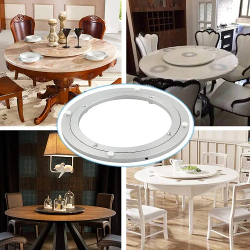Miniatura 3 de Plataforma Giratoria de Aluminio Resistente Heavy Duty Lazy Susan con Rodamiento Giratorio Placa Giratoria Hardware para Mesa de Comedor