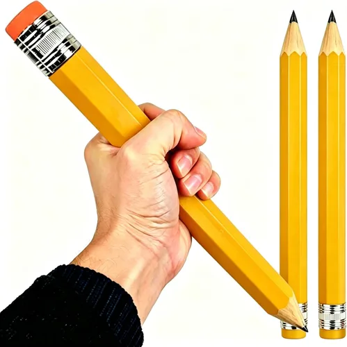 Nice purchase Big Pencils For Kid Giant Wooden Jumbo Pencil So Cool (3 pack(orange-yellow))
