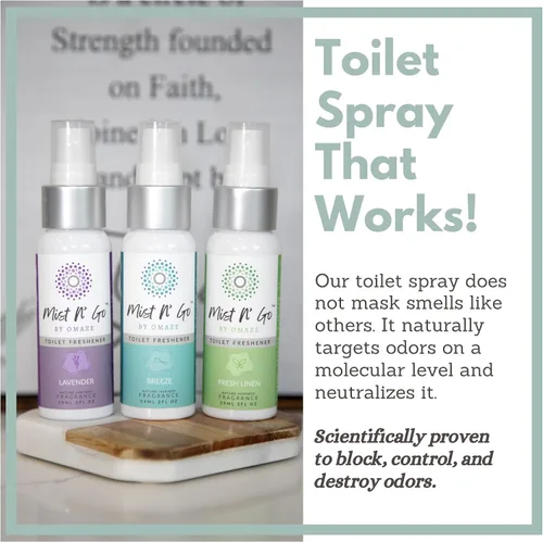 Miniatura 3 de Mist N' Go by OMAZE - Paquete de 3 aerosoles aromáticos para inodoro para excrementos – Spray eliminador de olores de baño antes de sentarse