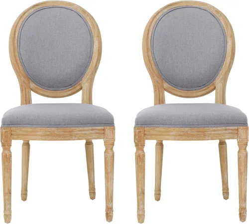 Miniatura 23 de Christopher Knight Home Phinnaeus Silla de comedor de tela beige de poliéster (juego de 2), juego de 2 piezas