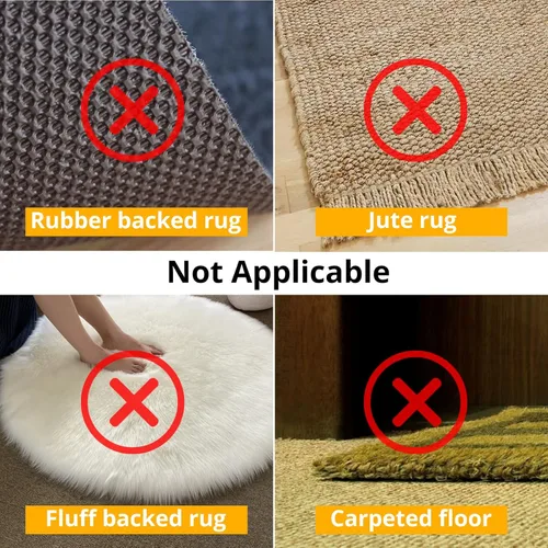 Miniatura 6 de Daisyhome 12 cintas adhesivas para alfombras, agarre de almohadilla para suelos de madera dura, cinta adhesiva de doble cara, agarres