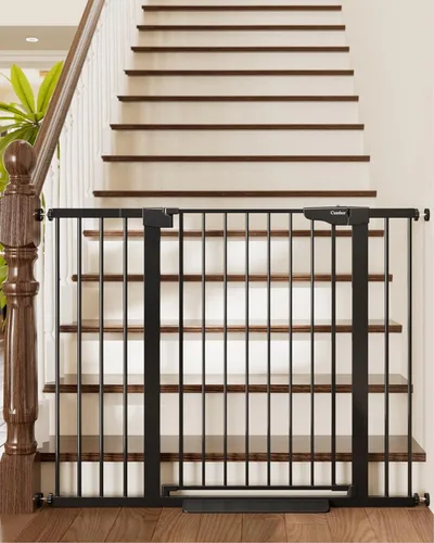 Miniatura 13 de Cumbor Puerta de bebé extra alta de 36 pulgadas para escaleras, puerta para perros de 29.7-40.6 pulgadas de ancho para puertas, puertas de mascotas