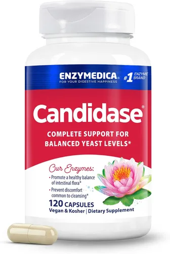Enzymedica, Candidase, Enzimas para Apoyo de Limpieza Suave, Salud Intestinal, 120 Unidades
