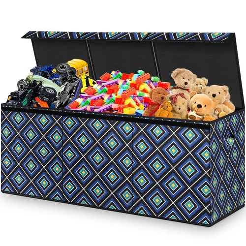 HOMEMARVEL Cofre de juguetes grande, caja de juguetes grande, caja de juguetes extra grande para niños y niñas, organizador de almacenamiento