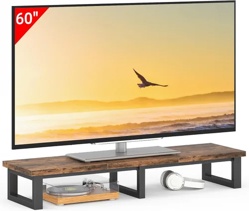 Miniatura 9 de YAOHUOO Elevador de TV grande de 45 pulgadas para TV de 32 a 60 pulgadas, estante elevador de TV con patas de acero, soporte elevador de mesa