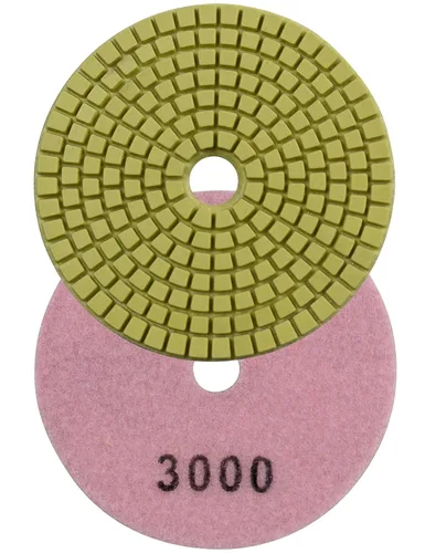 Miniatura 21 de Almohadillas húmedas de pulido de diamante de 4 pulgadas para lijar piedra mármol granito encimera 7 piezas conjunto de grano mixto 50-3000