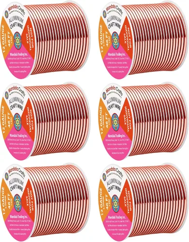 Miniatura 79 de Mandala Crafts - Alambre de aluminio anodizado de 8 calibre para hacer joyas - 9.75 m de alambre flexible negro colorido - Flexible para bonsái