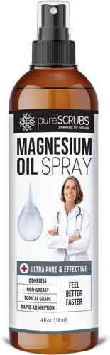 Spray tópico puro de aceite de magnesio de acción rápida para pies, piel, cuerpo, absorción ultra rápida para una mejor salud, salmuera pura