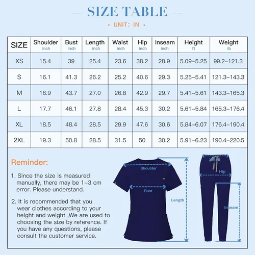 Miniatura 7 de niaahinn Conjunto de uniforme médico para mujer con cuello en V clásico y pantalones deportivos de yoga, uniforme médico de enfermería