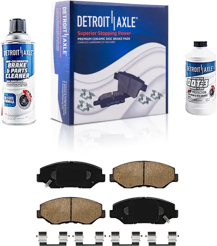 Miniatura 124 de Detroit Axle - Pastillas de freno de cerámica delanteras Reemplazo de pinza de freno derecha para Dodge Ram 1500 Dakota, Ram 1500 Classic - Juego