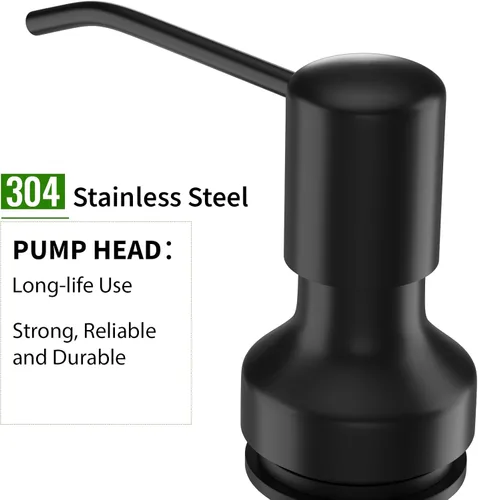 Miniatura 4 de Dispensador de jabón para fregadero de cocina, dispensador de jabón para fregadero de cocina con botella de 17 oz, recarga desde la parte superior