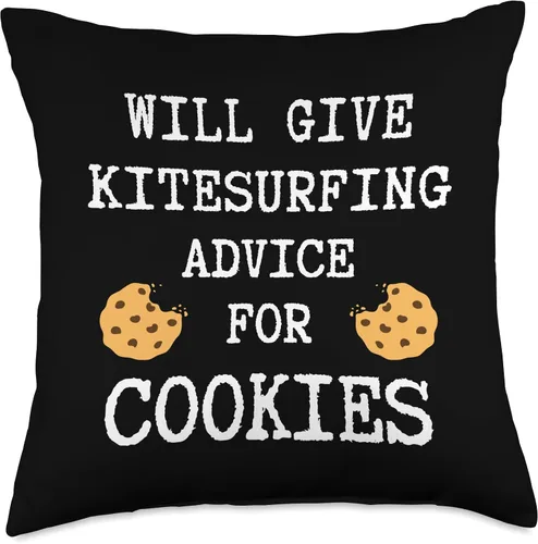 Miniatura 4 de Kitesurfing Gifts Kitesurfer Equipment Kitesurf Advice for Cookies Water Sports Funny Kitesurfing Throw Pillow, 16x16, Multicolor