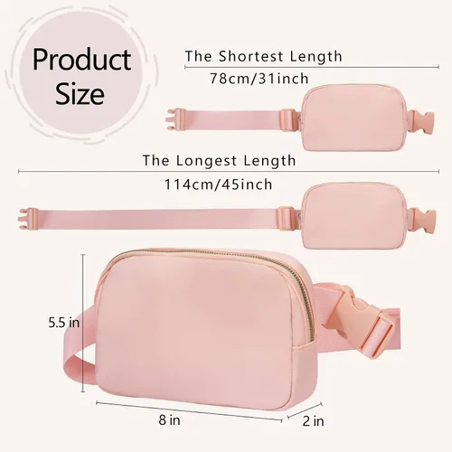 Miniatura 11 de Riñonera cruzada para mujeres y hombres, bolsa para cinturón para senderismo con correa ajustable, riñonera para correr, entrenamiento, deportes